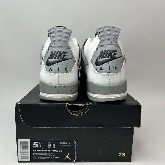 Nike Air Jordan Retro 4 Retro BG “White Cement” 2016 - Picture 4 of 6